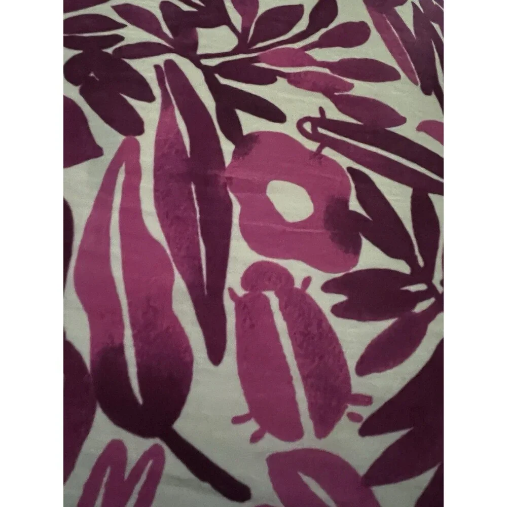 Kate Spade Decor Pillow Inkset Floral Cotton Silk & goose insert pink purple